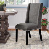 Wooden Backrest Comfort Cushioned Dinning Chair (Walnut Finish) - WoodenTwist